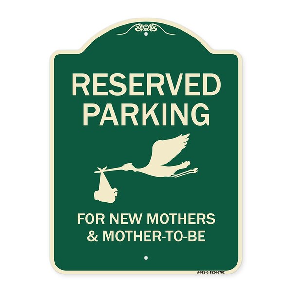 Designer Series-Reserved Parking For New Mothers & Mothers To-be, 24" x 18", G-1824-9762